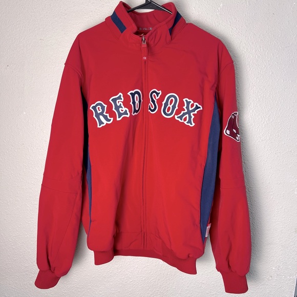 Boston Red Sox Jacket Mens L Majestic MLB Authentic Collection Therma Base - Picture 1 of 10